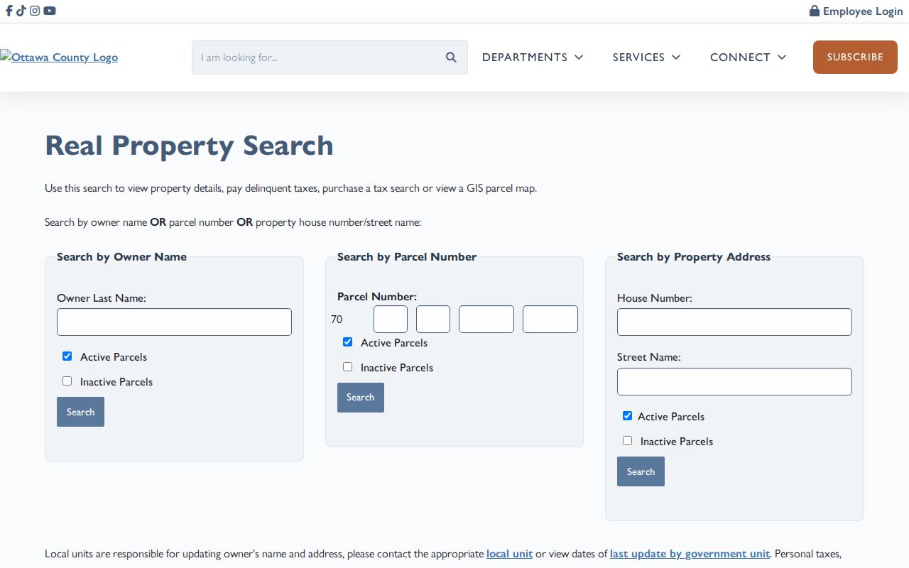 Georgetown Township residents directory property search with owner, parcel, and address fields